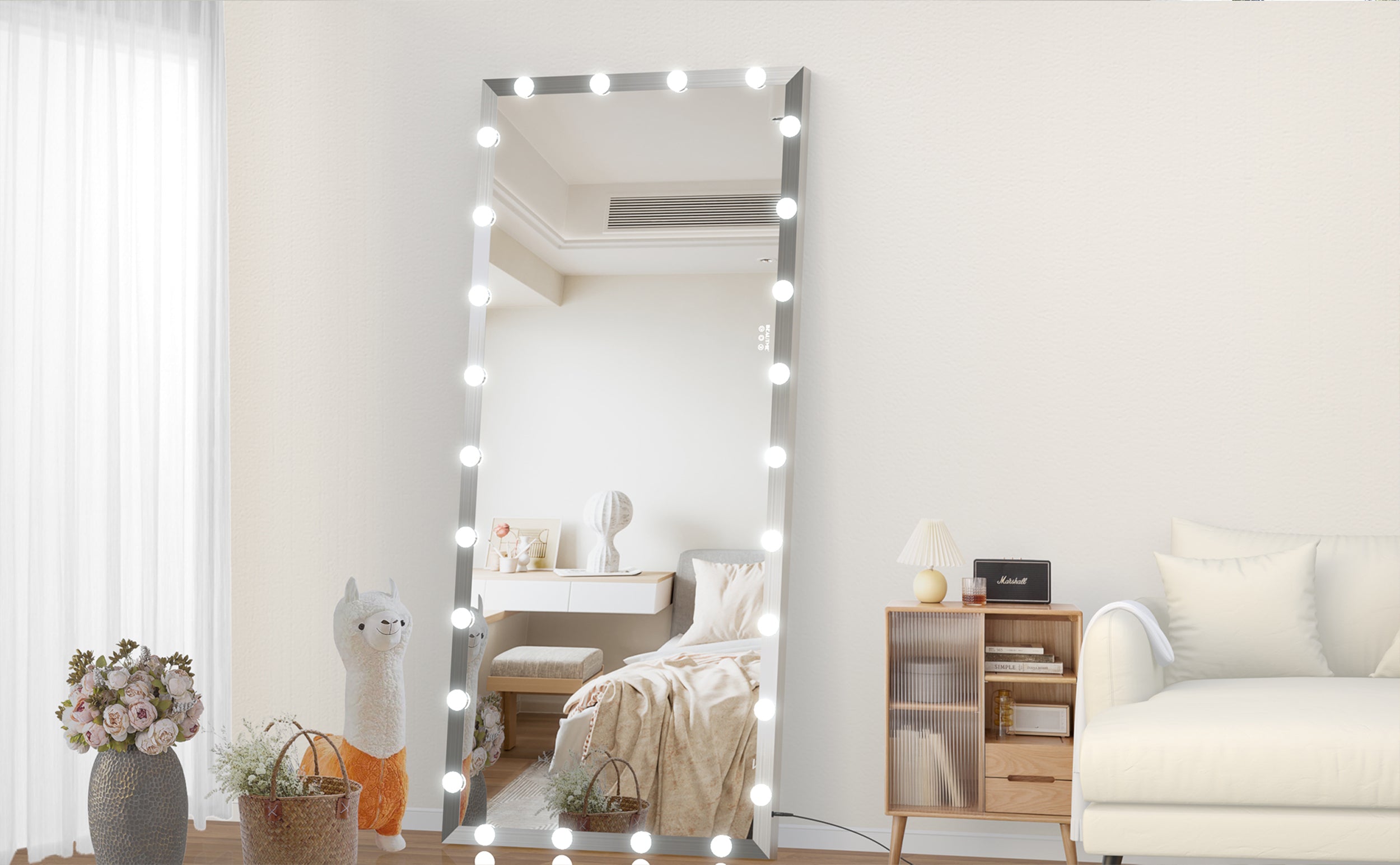 Specchio Hollywood 183x81cm con LED