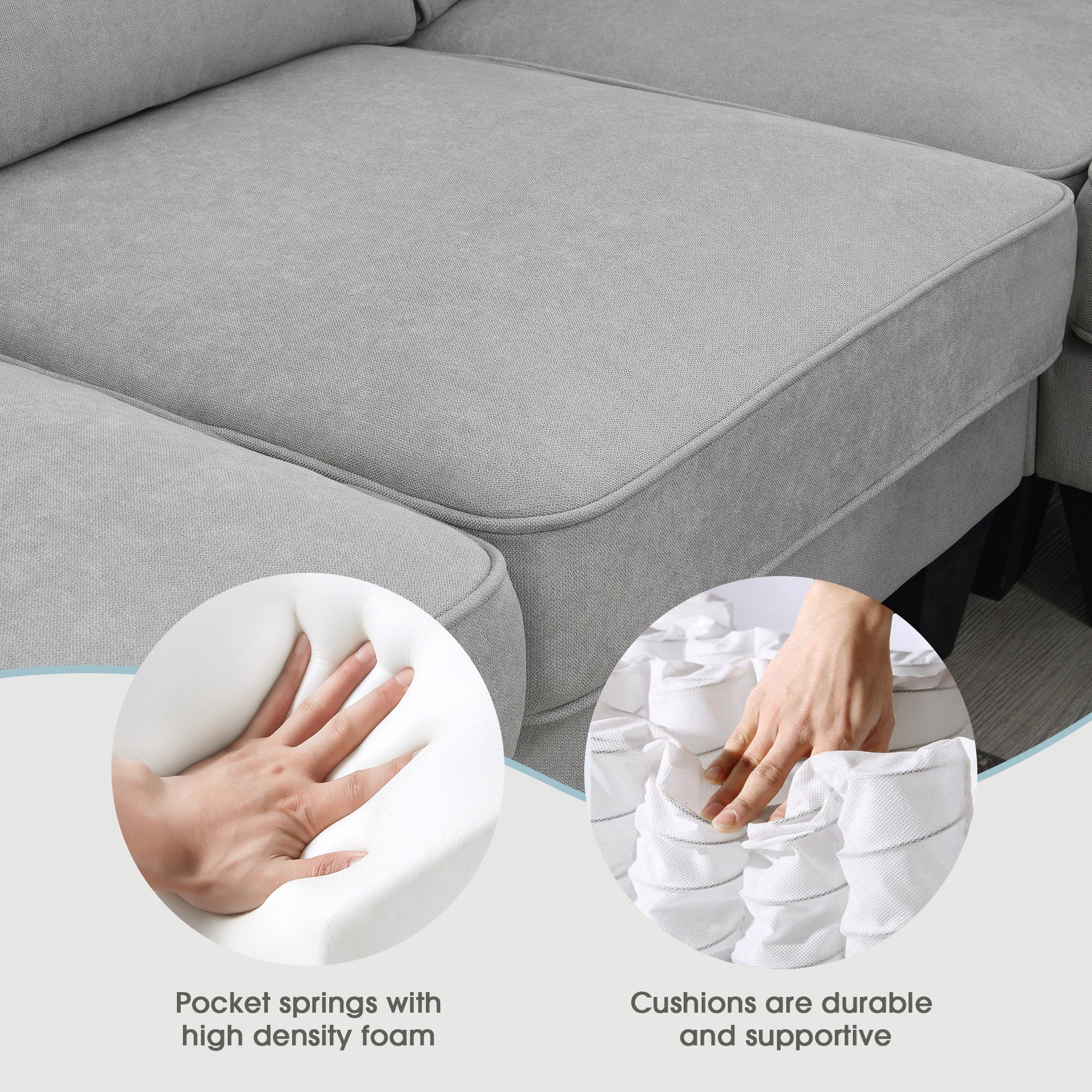 Divano Angolare Urbano 7 Posti - Comfort Moderno