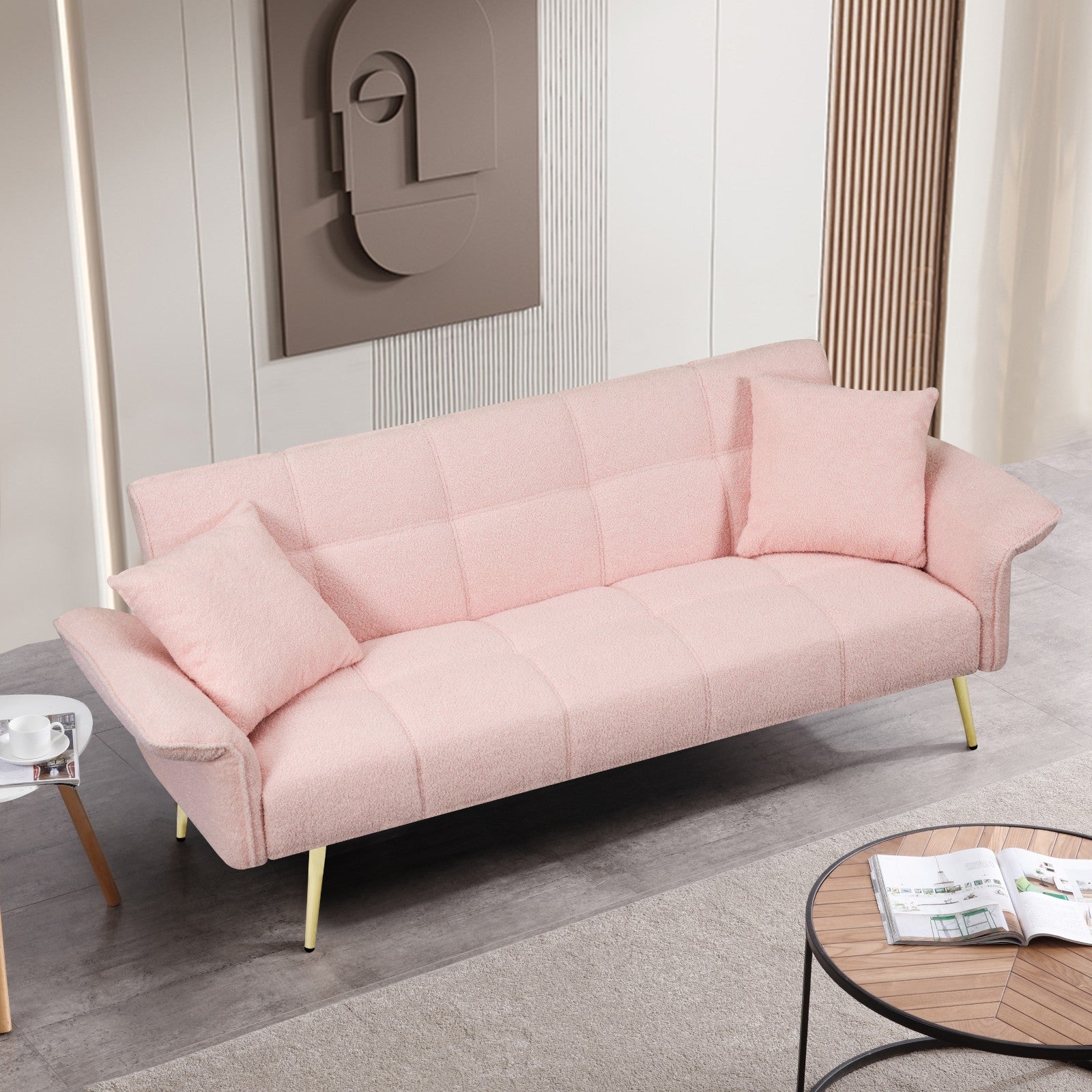 Divano Letto Rosa VelvetFlex 70 Trasformabile