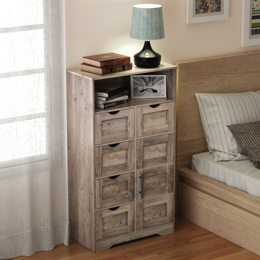 Mobile Bagno 5 Cassetti Grigio