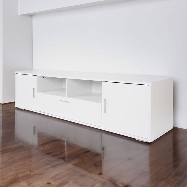 Modern TV Stand with LED Lights – Entertainment Center TV Cabinet with Storage for Up to 75 Inch TVs