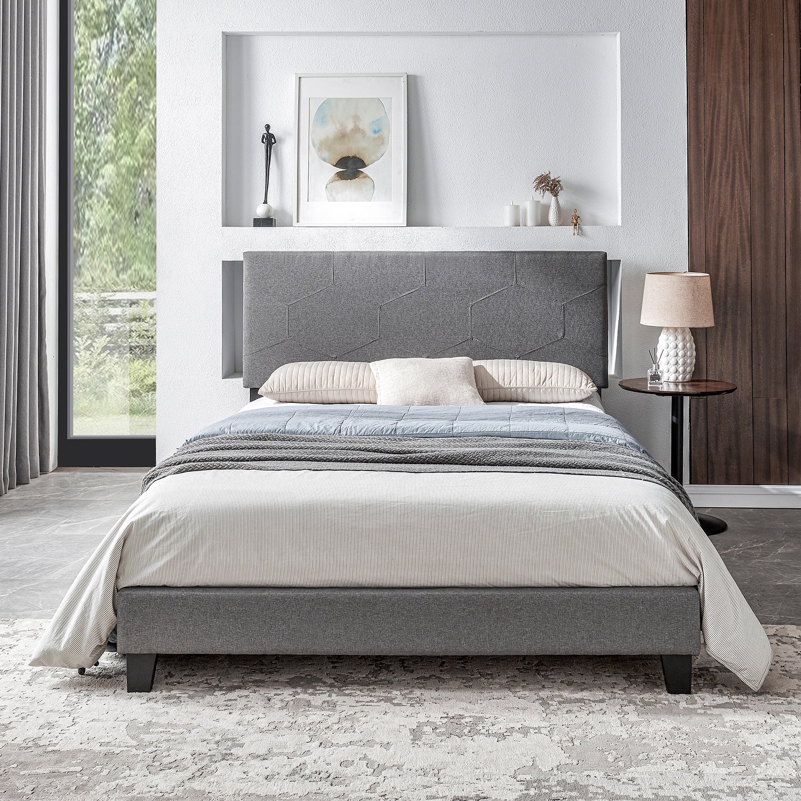 Letto Imbottito Facile RoyalRest Grigio