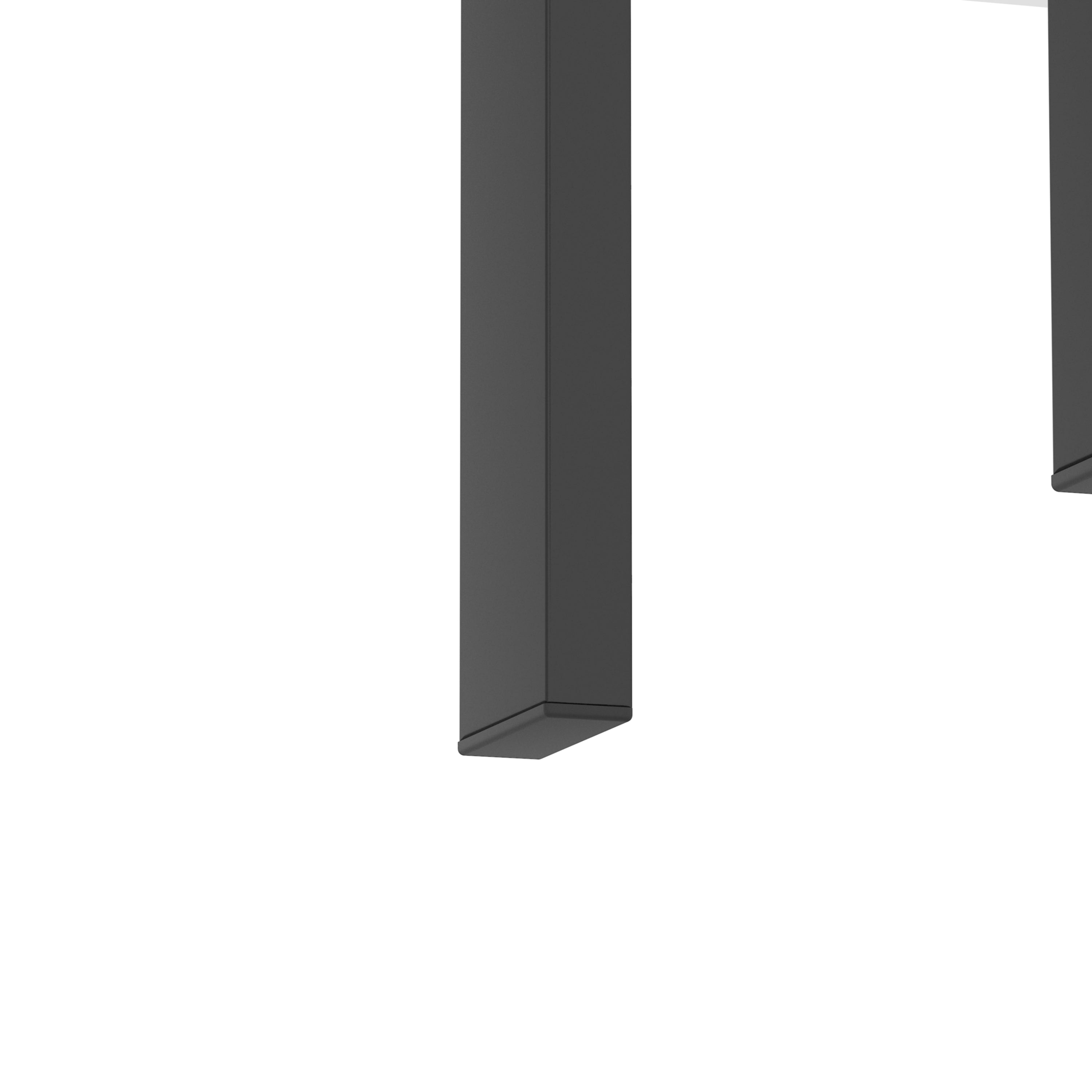 Set 2 Tavolini Vetro Temperato Nero