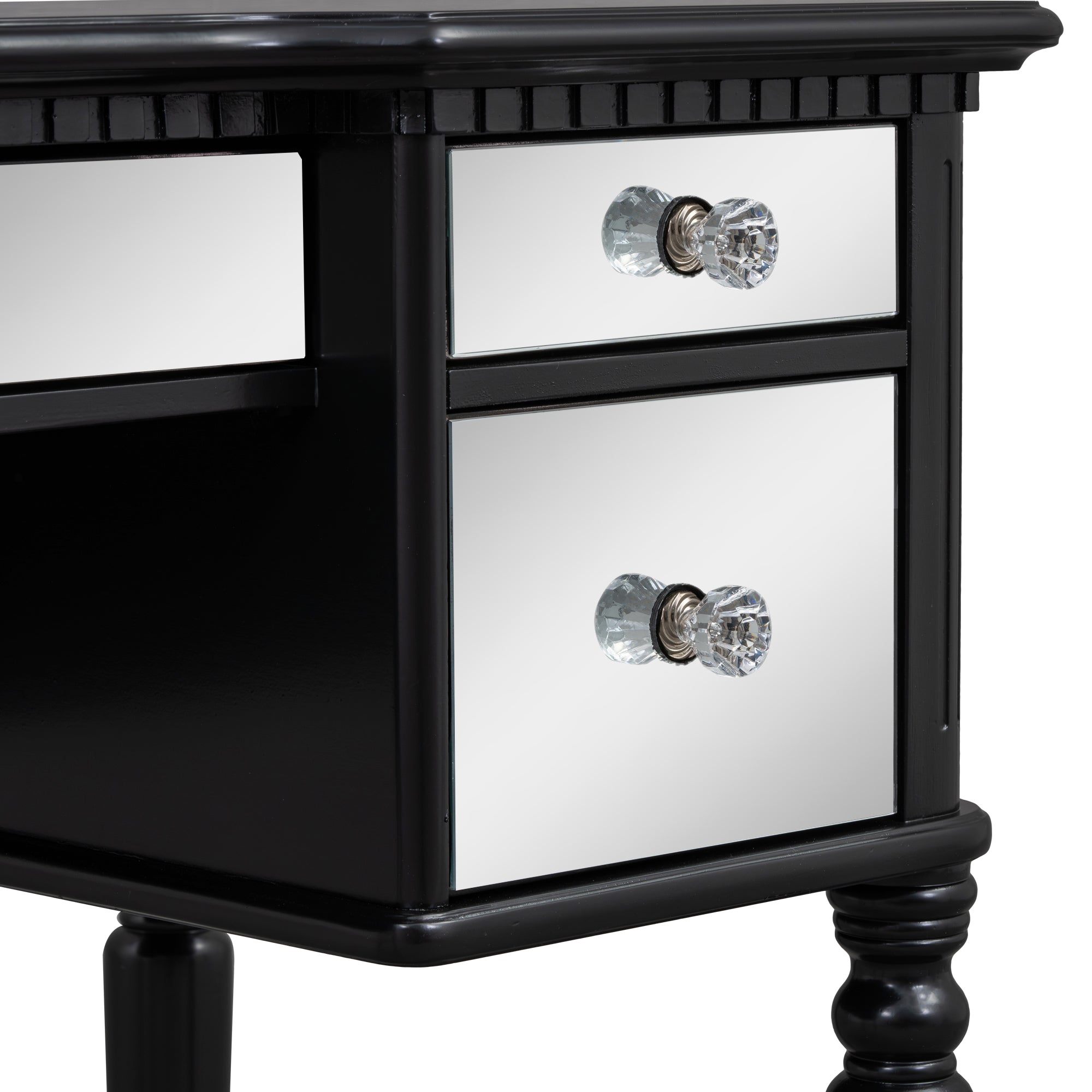 Set Toeletta Nera 109cm con Sgabello