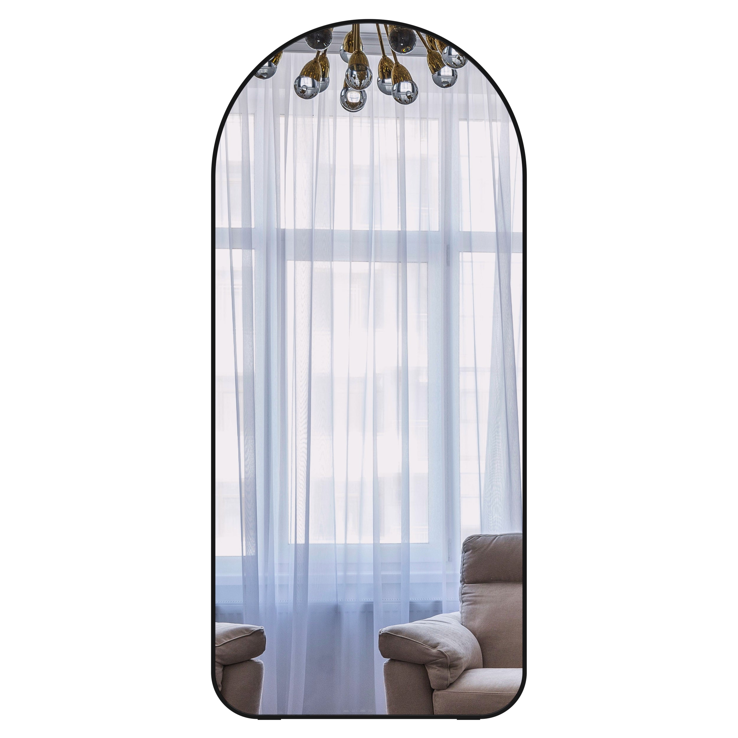 Specchio Arco 180x81cm Nero Corpo Intero