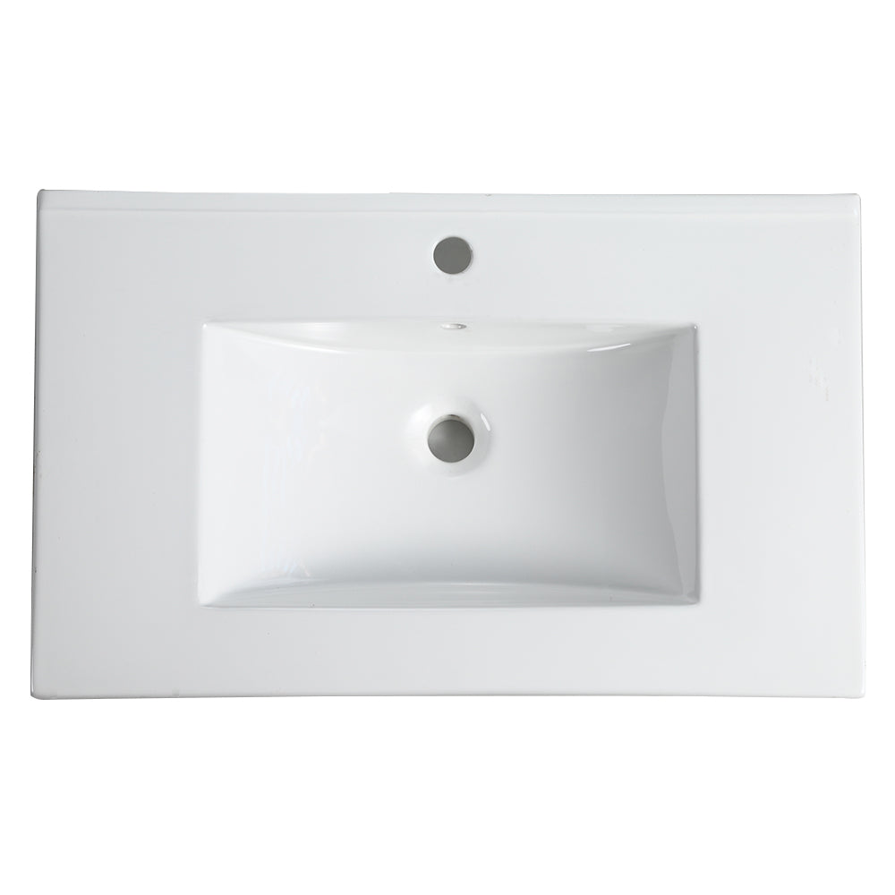 Lavabo Ceramica 76cm Bianco Grande