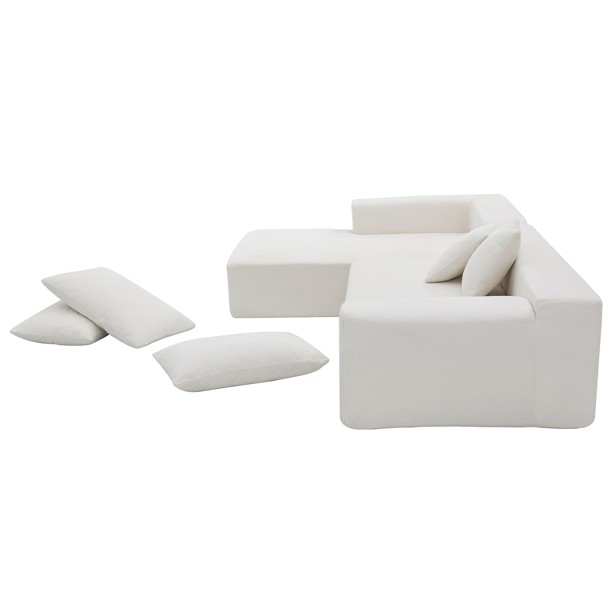 Divano Modulare Bianco 109x68cm