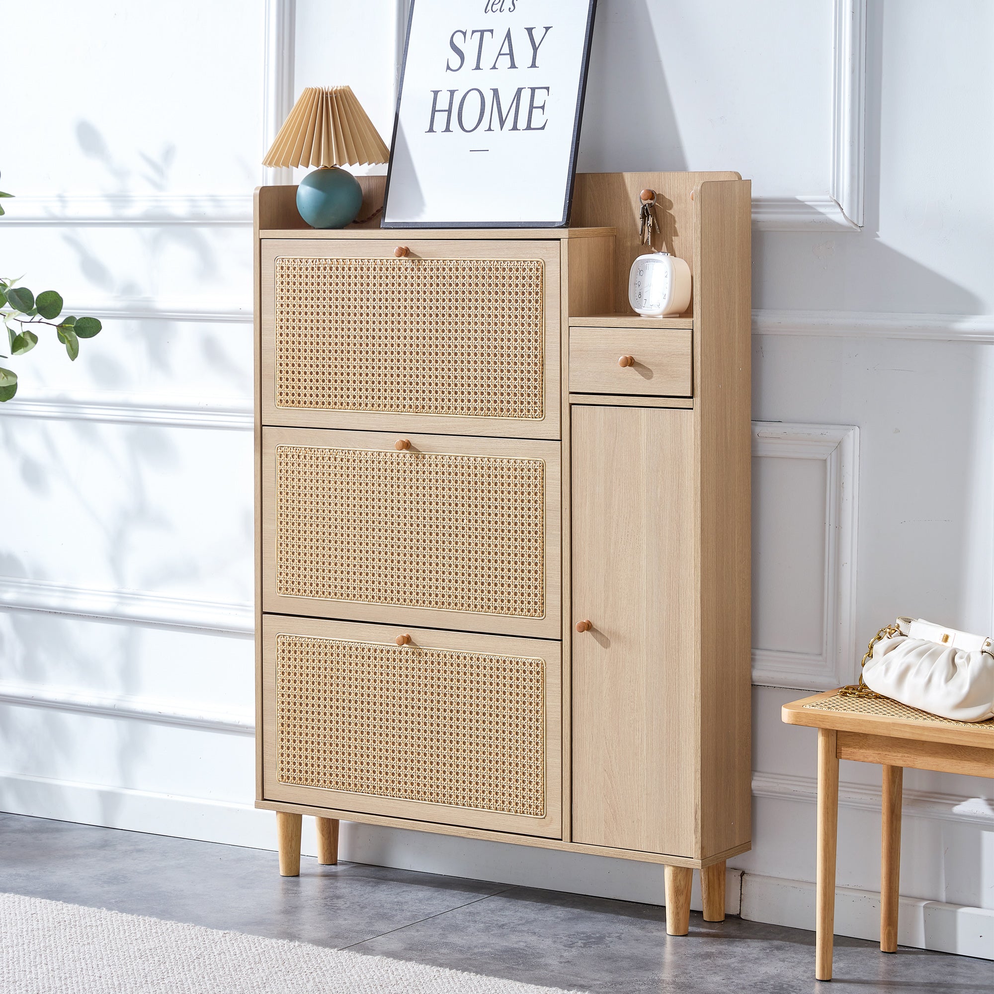 Mobile Contenitore Rattan Naturale