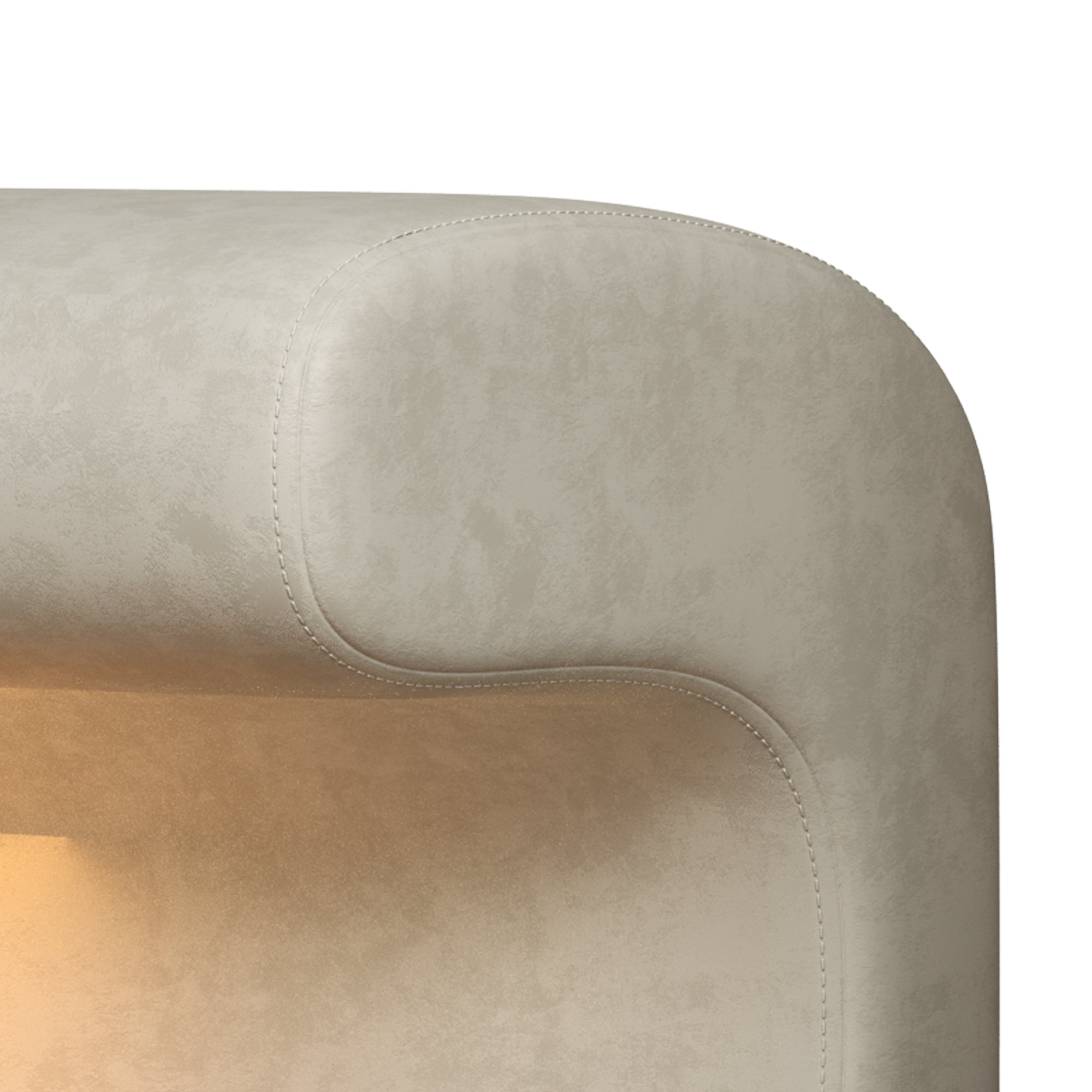 Panca Ingresso Pelle Beige con LED