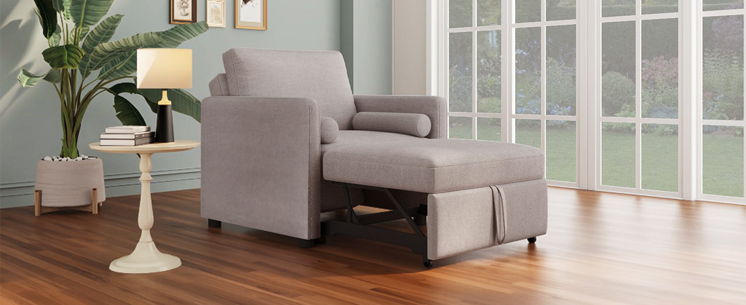 Poltrona Letto 3 in 1 Lino Tan