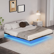 Letto King Size Sospeso LED e Ricarica