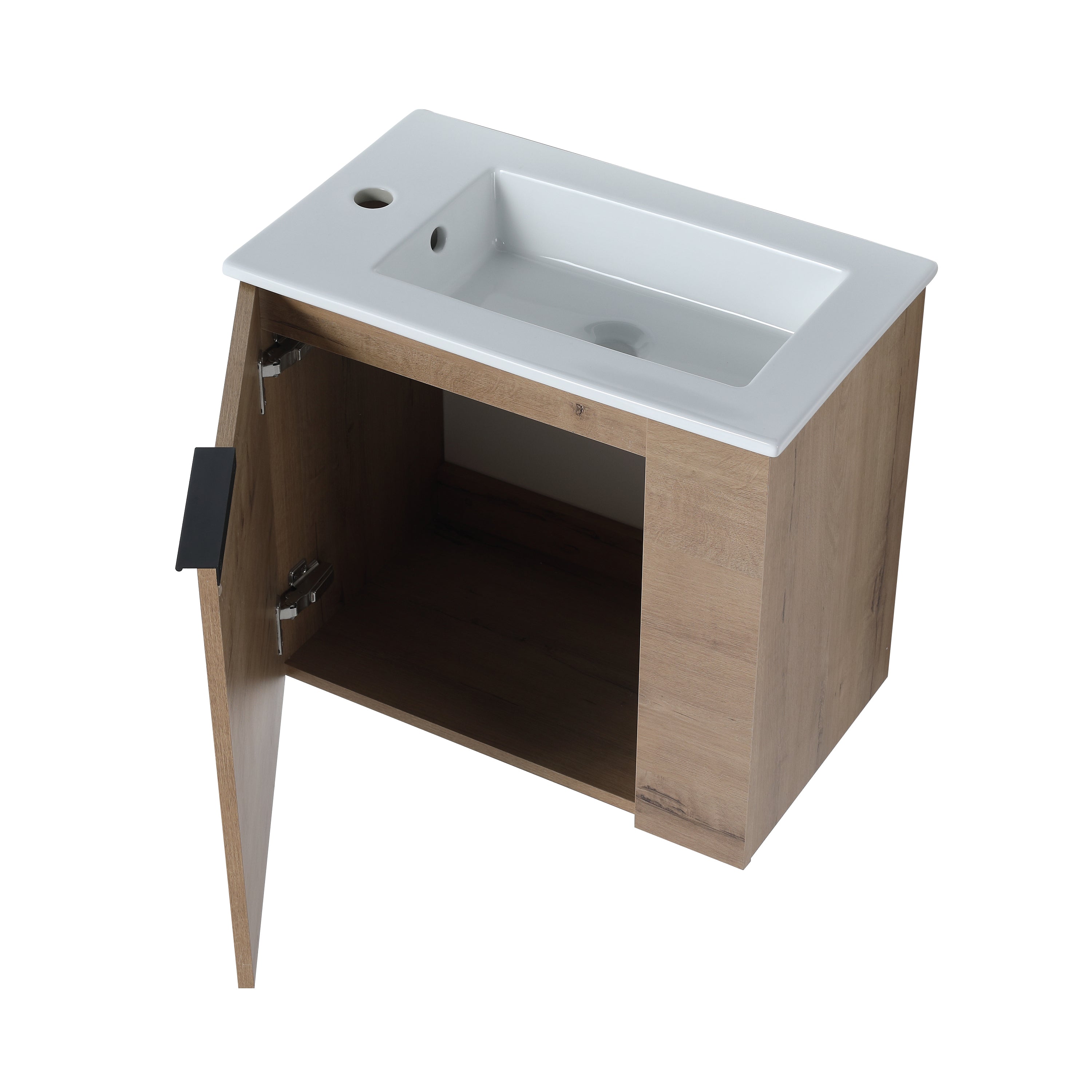 Mobile Bagno Sospeso 56cm Rovere con Lavabo