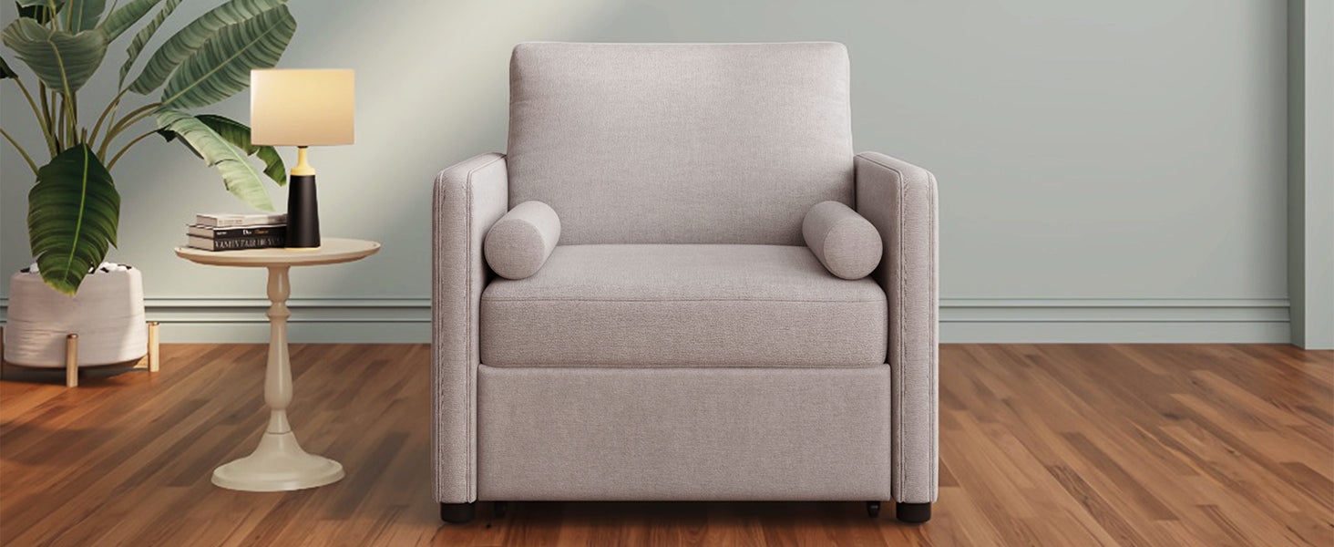 Poltrona Letto 3 in 1 Lino Tan