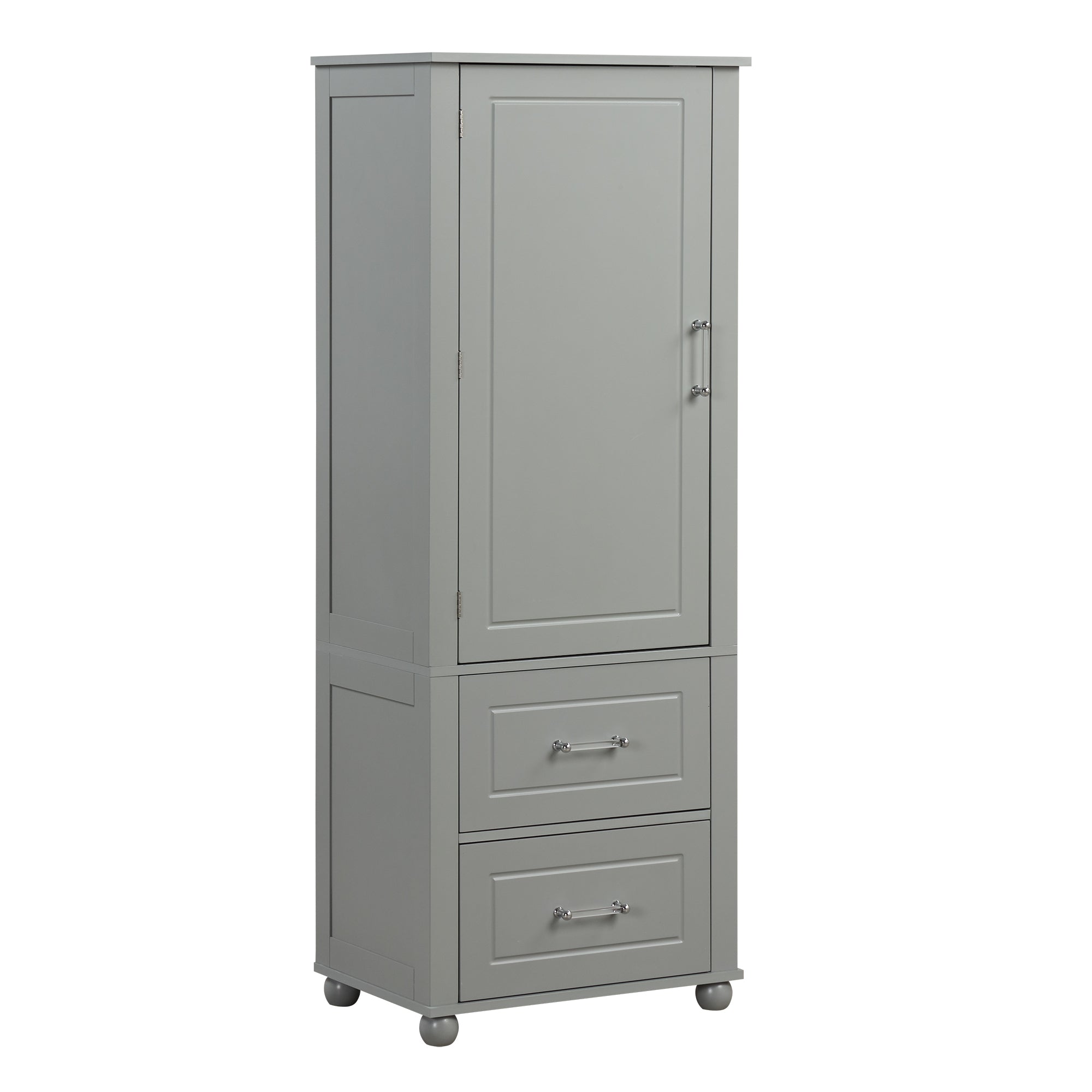 Mobile Bagno Alto Grigio 2 Cassetti 156cm