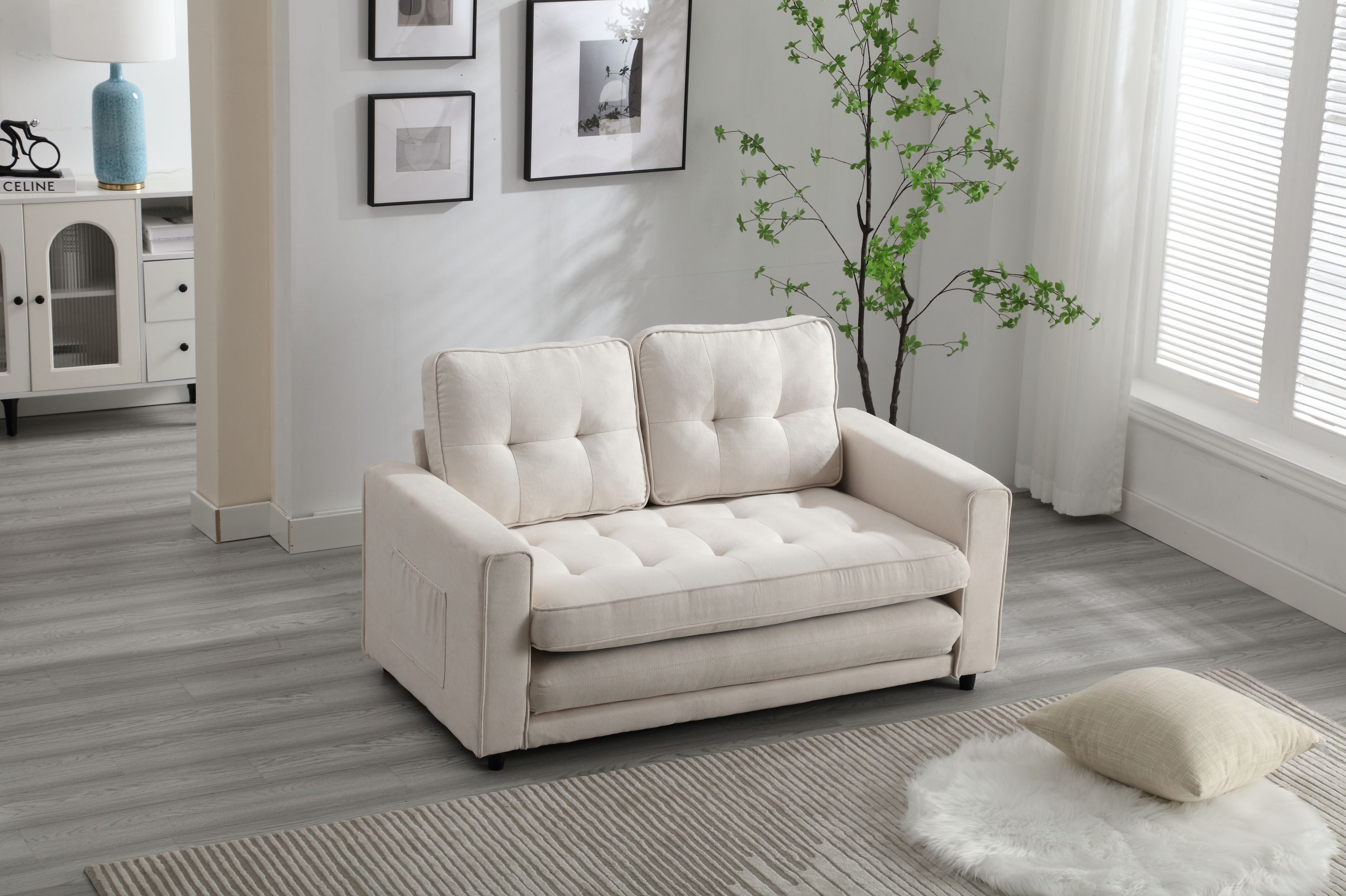 Divano Letto Futon Convertibile 3 Posizioni