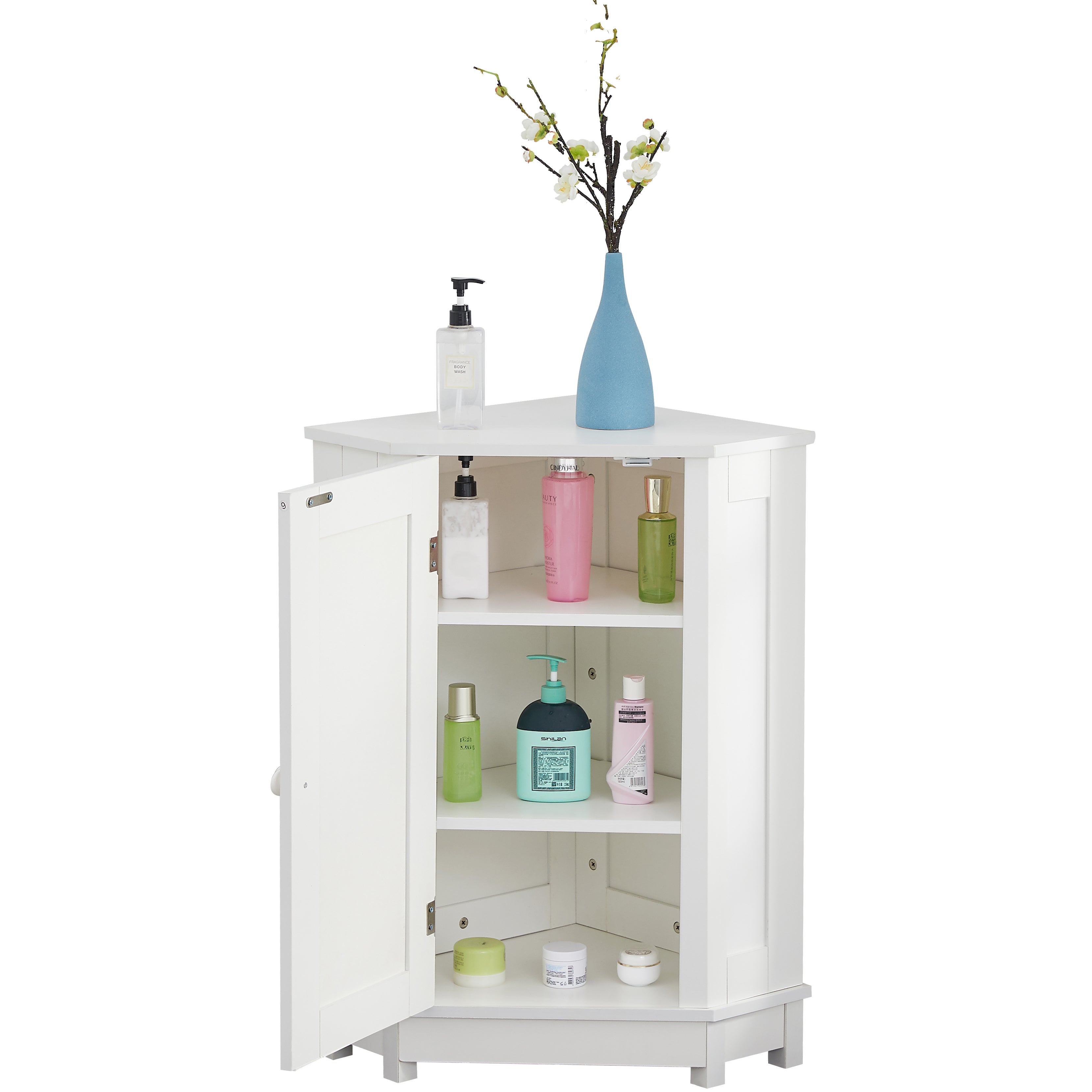 Mobile Bagno Angolare Triangolare Bianco