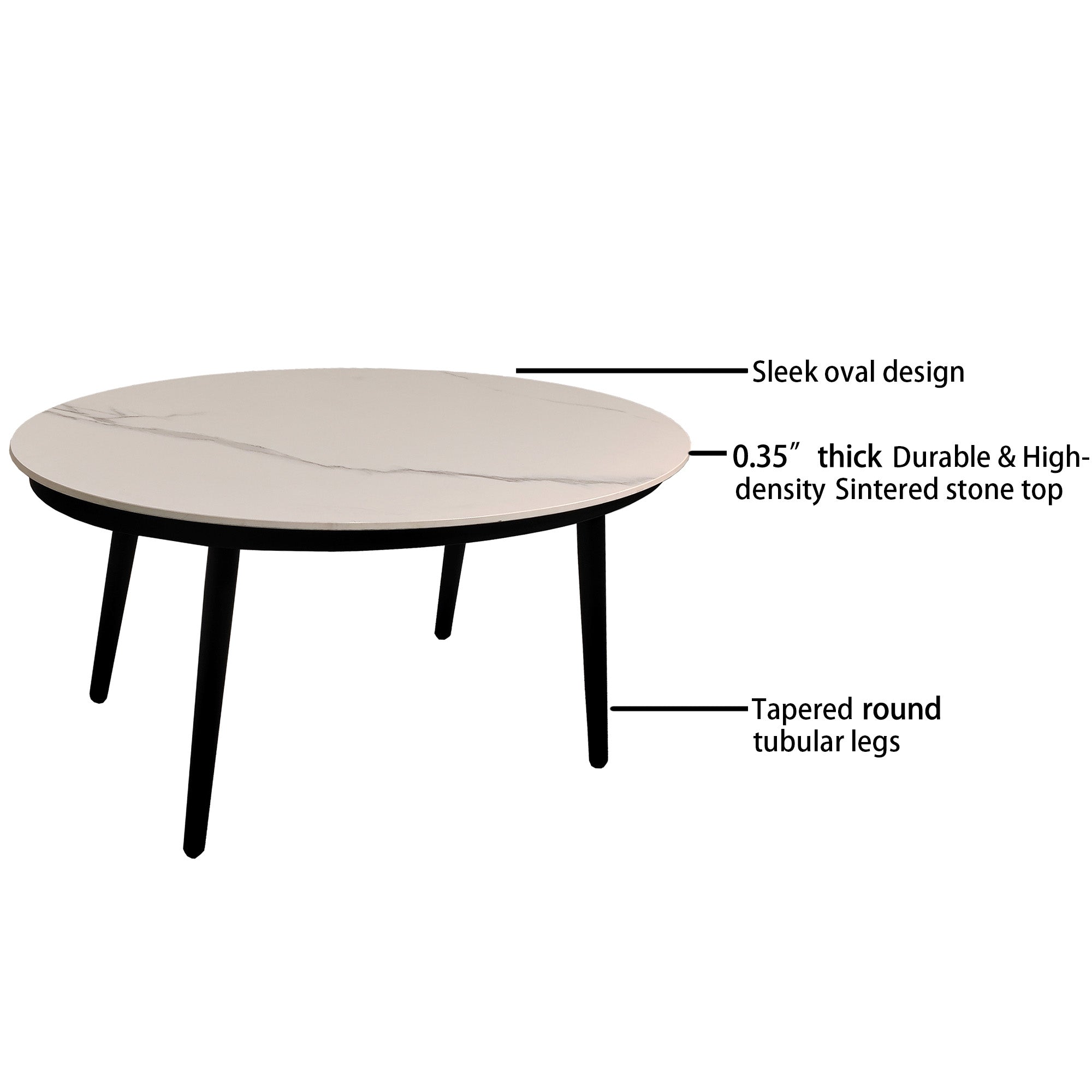 Set Patio Alluminio 5 Pezzi Nero