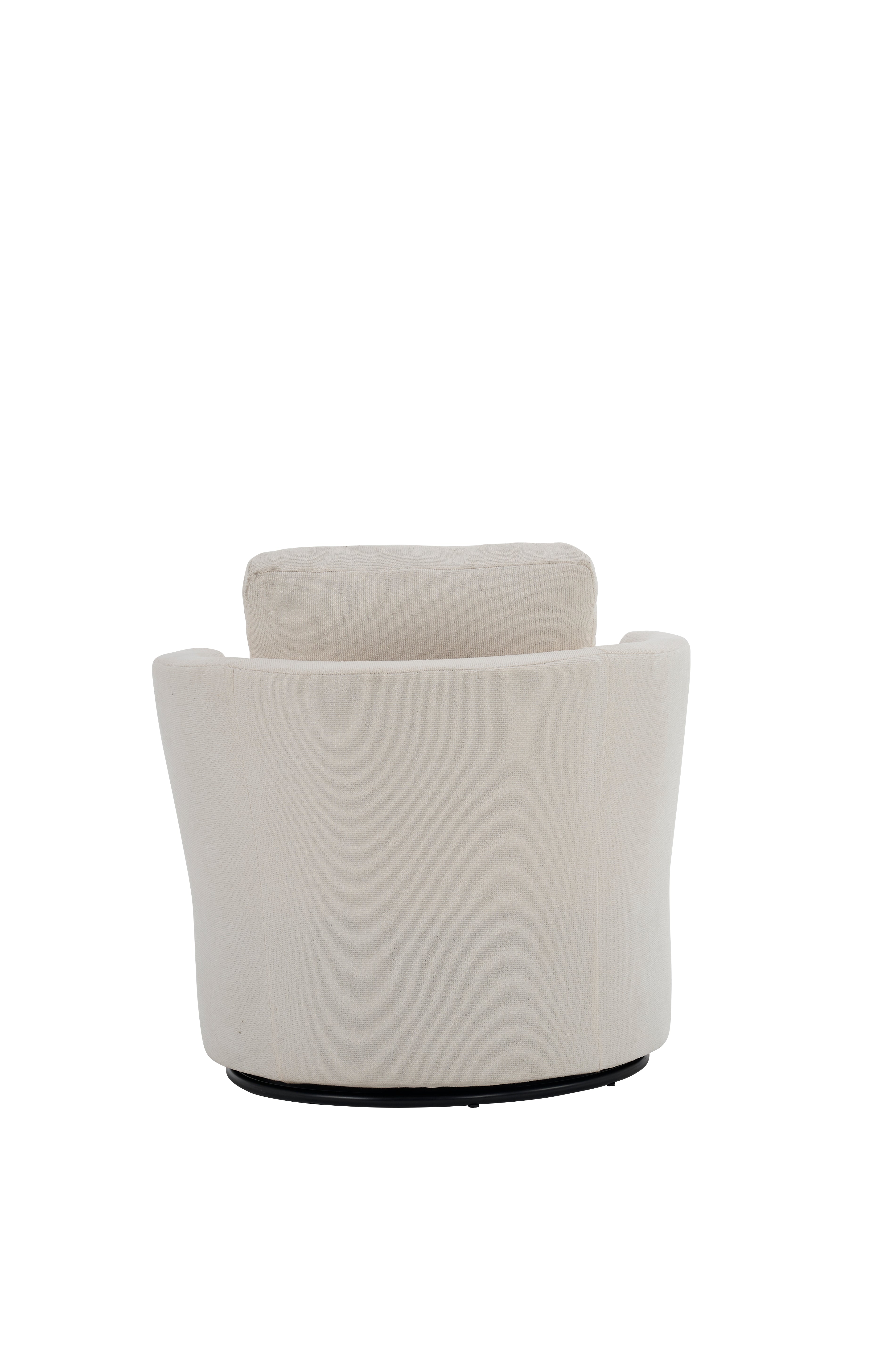 Poltrona Girevole Rotonda 360° Beige per Soggiorno