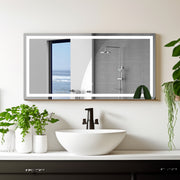 Specchio LED Bagno 183x91cm Antiappannamento