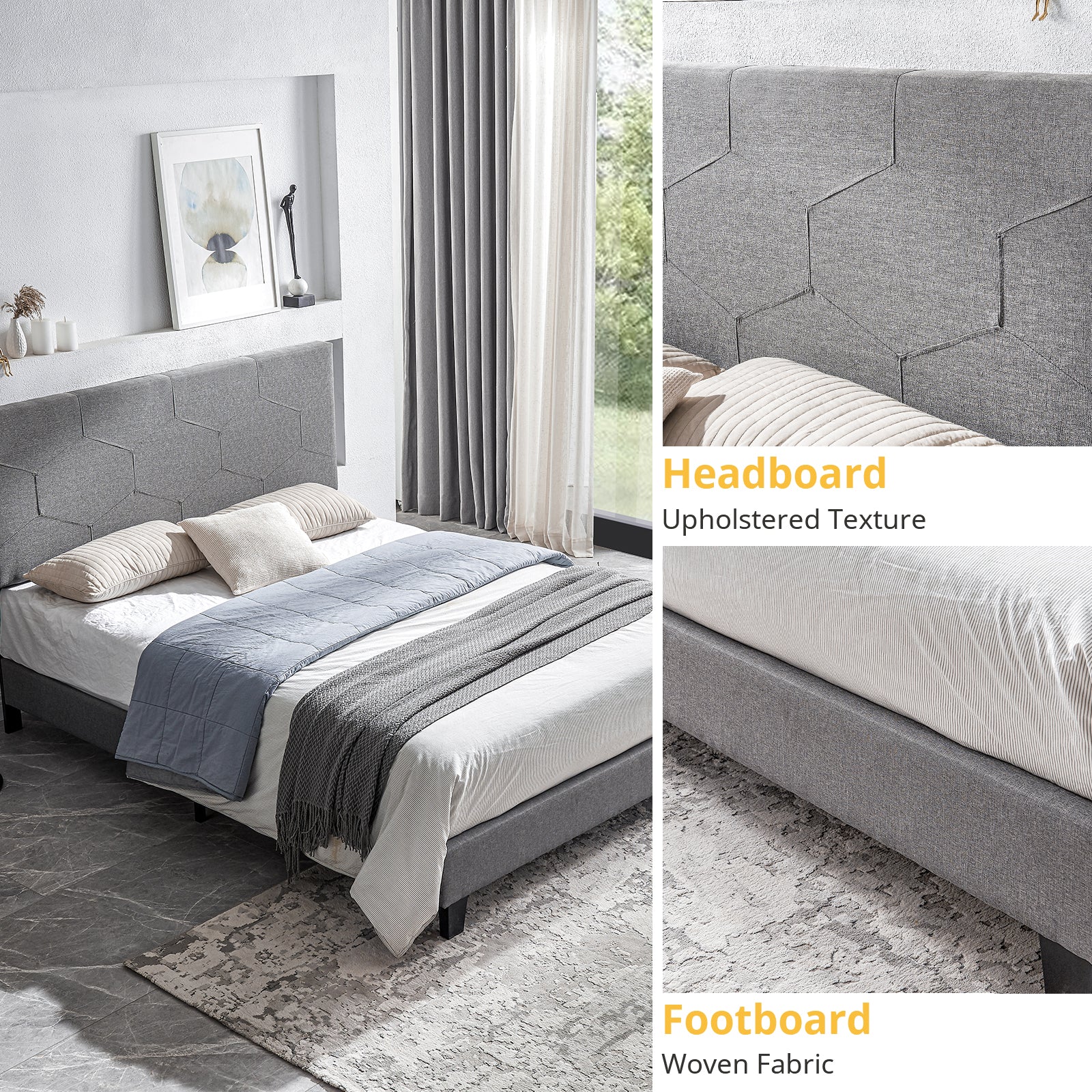 Letto Imbottito Facile RoyalRest Grigio