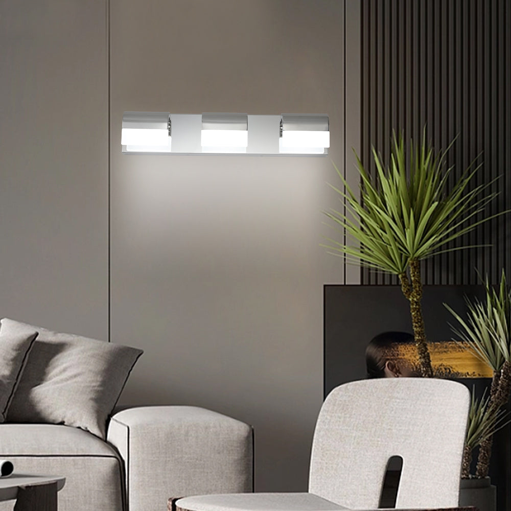 Lampada Bagno LED 3 Luci Cromata