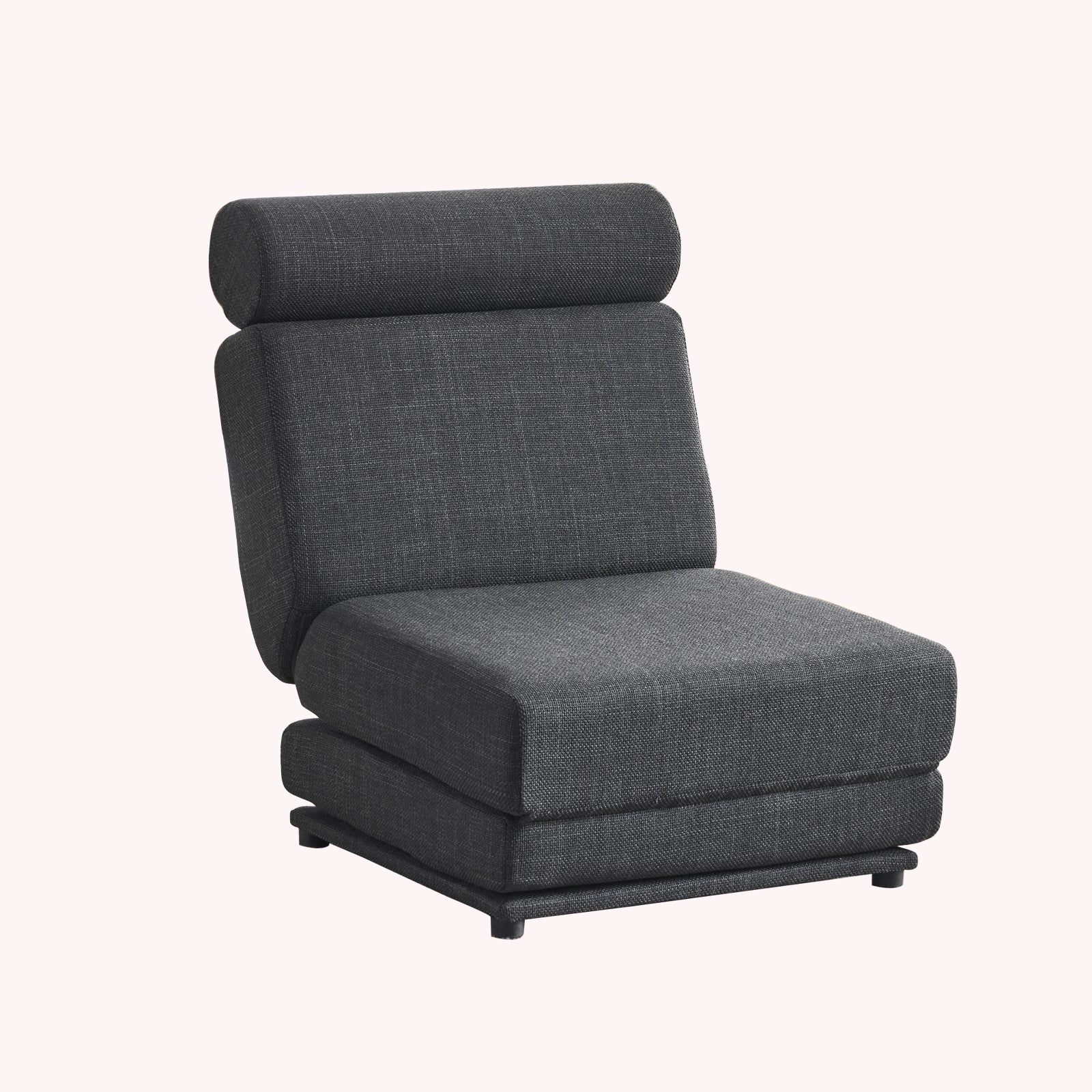 Poltrona Letto Pieghevole Grigio Scuro