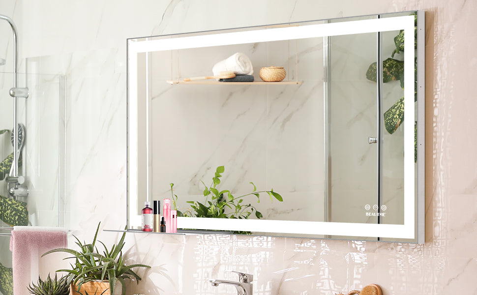 Specchio LED Bagno 122x61cm Antiappannamento