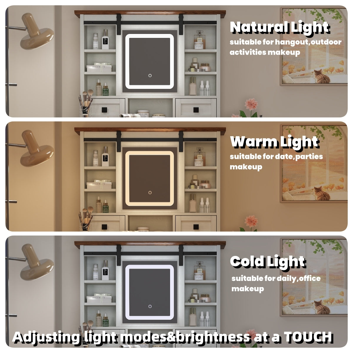 Toeletta con LED e Stazione Ricarica 118cm