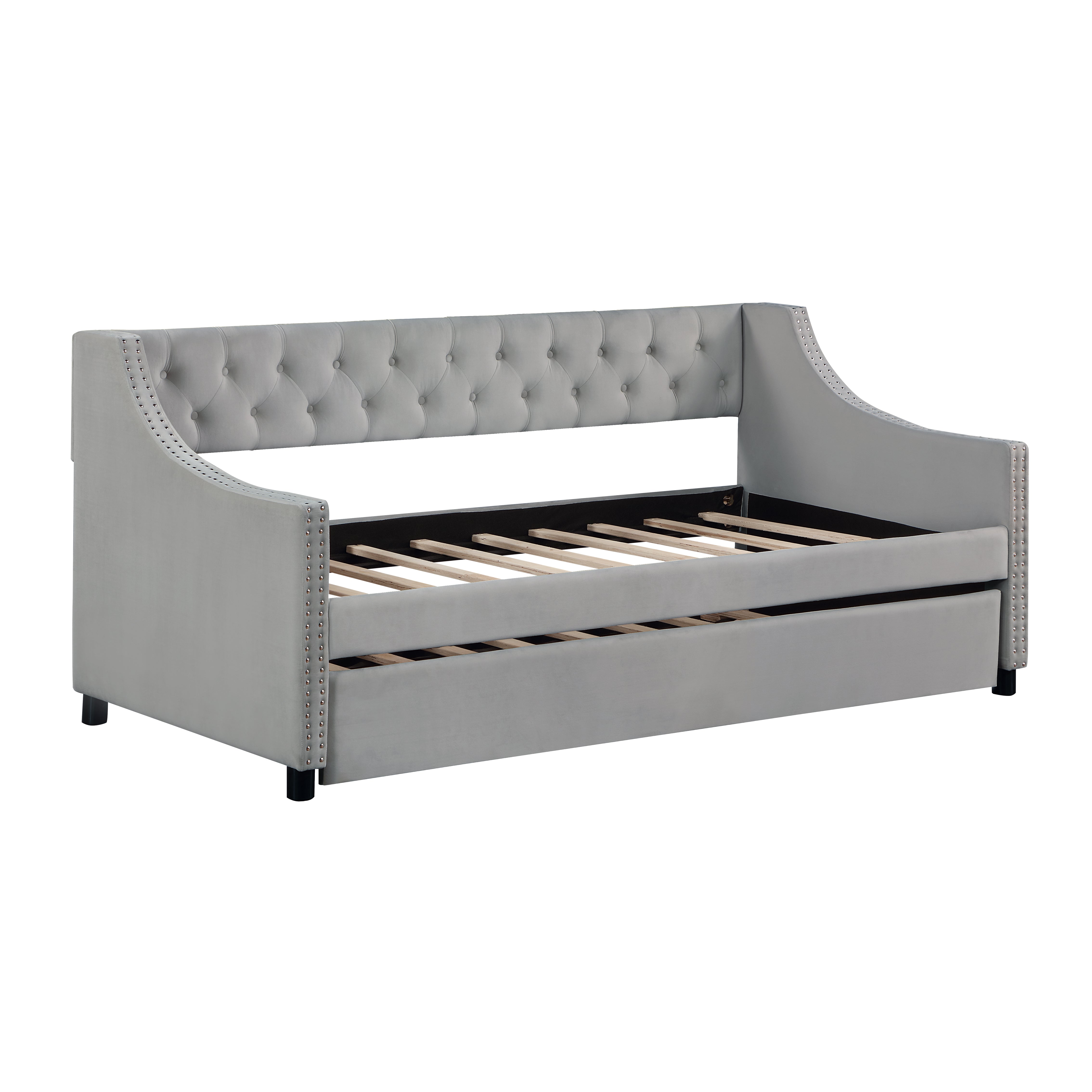 Daybed Full Size con Letto Estraibile Grigio