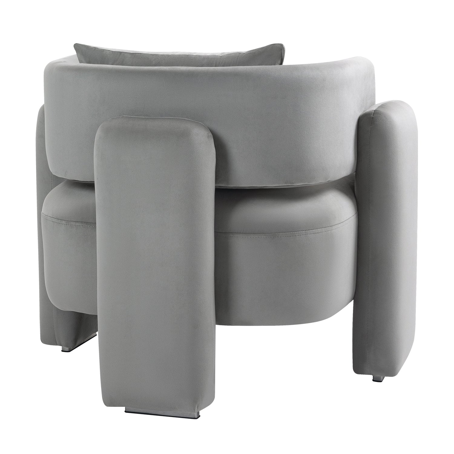 Poltrona Lounge Velluto Grigio