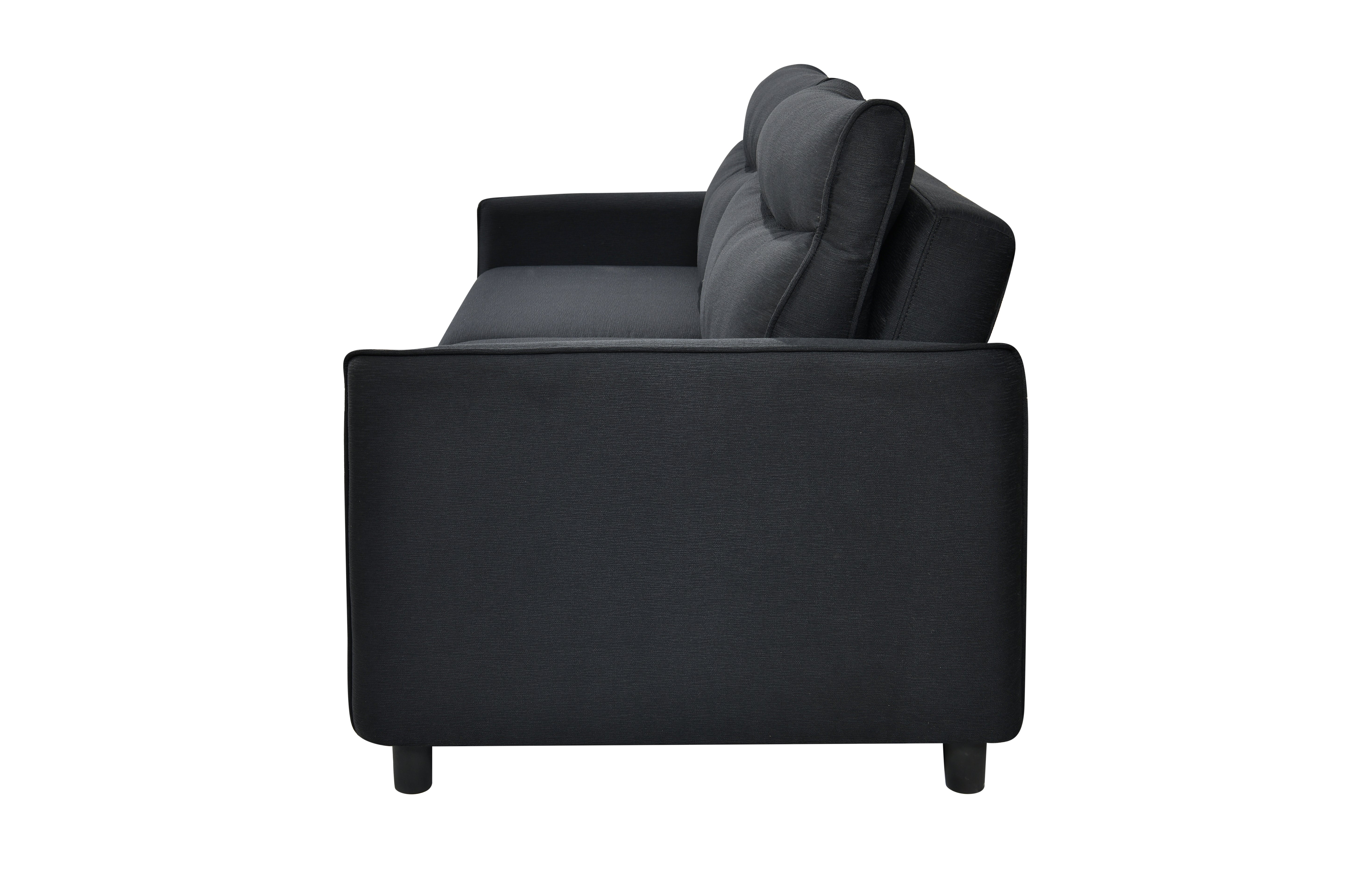 Divano Letto Convertibile 3 in 1 con Letto Estraibile Nero