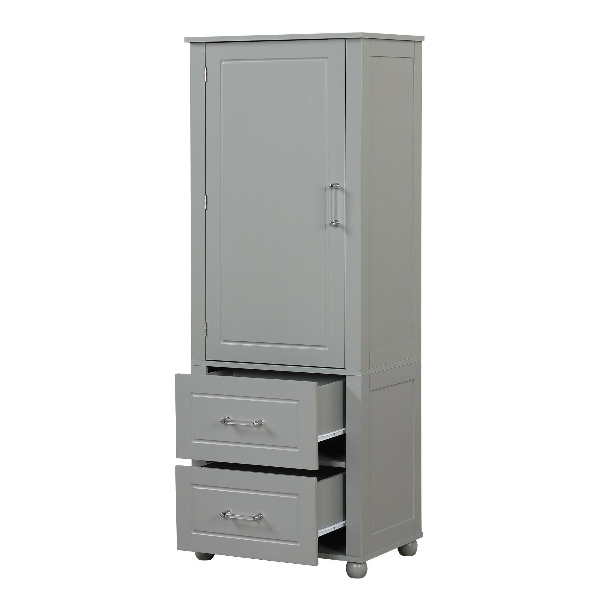 Mobile Bagno Alto Grigio 2 Cassetti 156cm