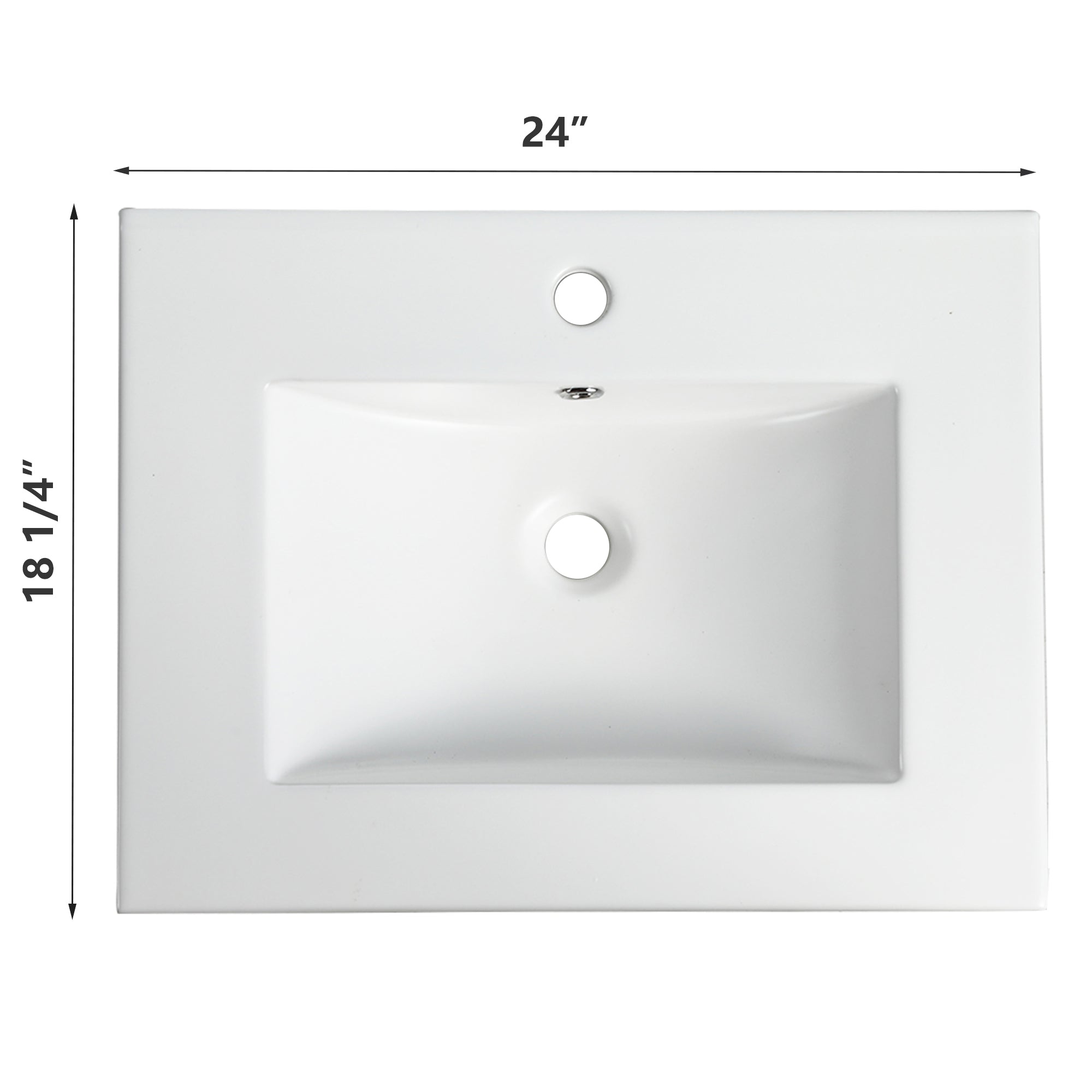 Lavabo Ceramica 61cm Bianco