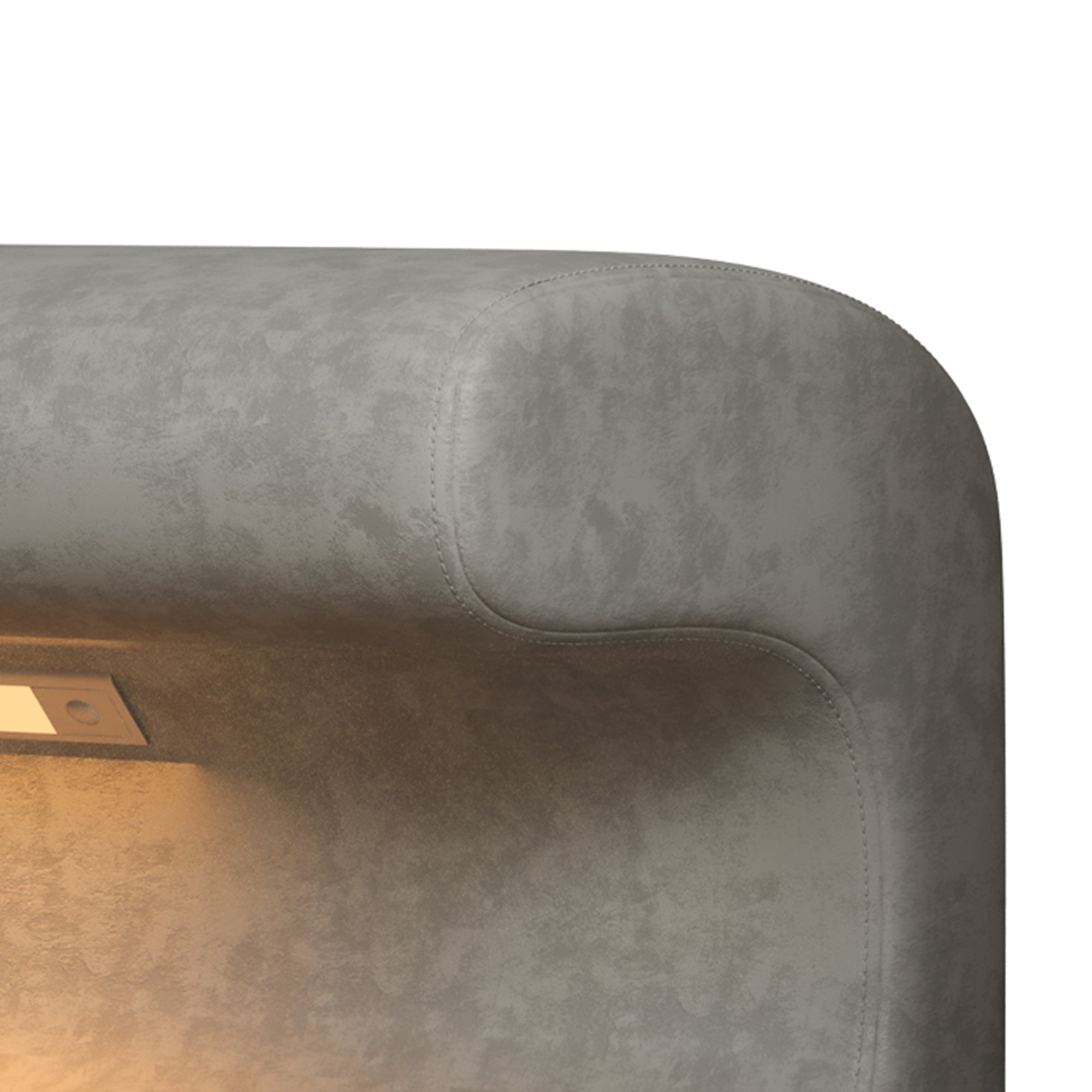 Panca Ingresso Pelle Grigia con LED