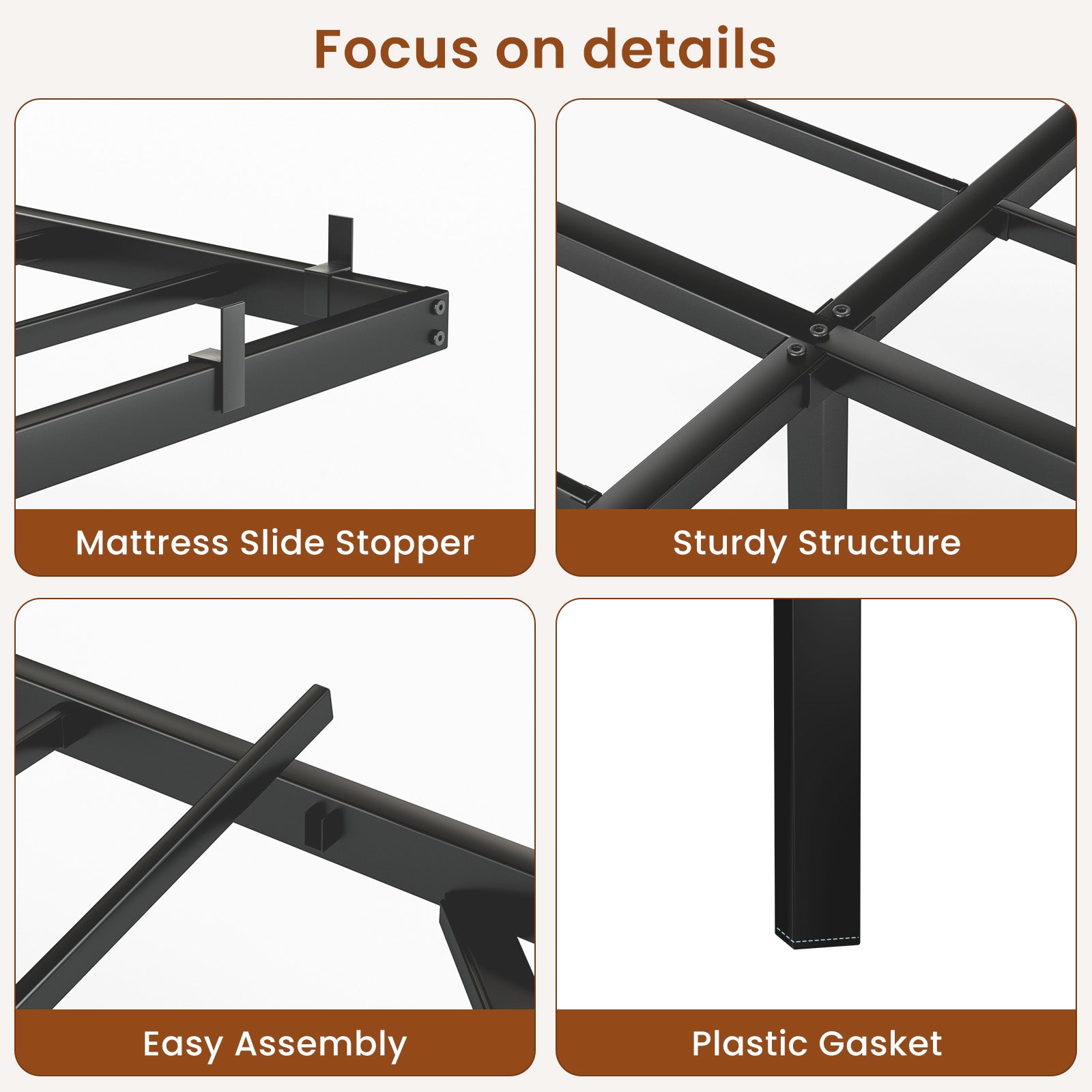 Letto King Size Sospeso LED e Ricarica