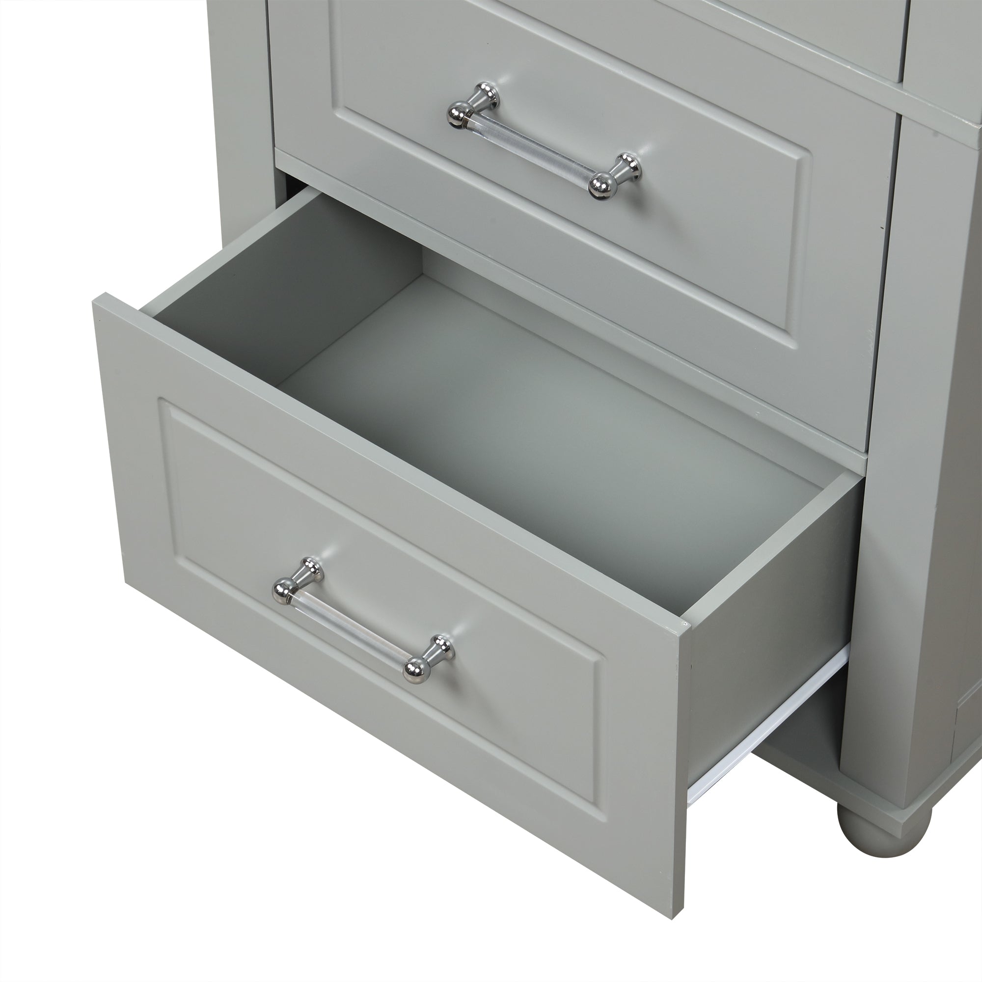 Mobile Bagno Alto Grigio 2 Cassetti 156cm
