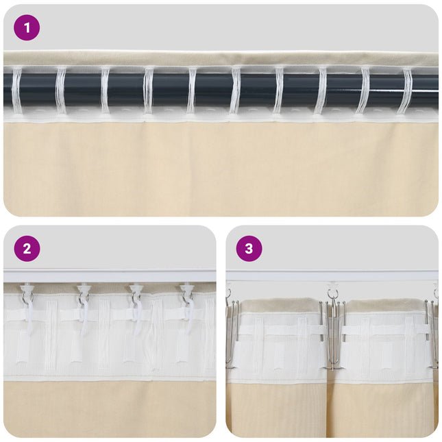 Tende oscuranti vidaXL con nastro superiore 2 pz Blu scuro Velluto