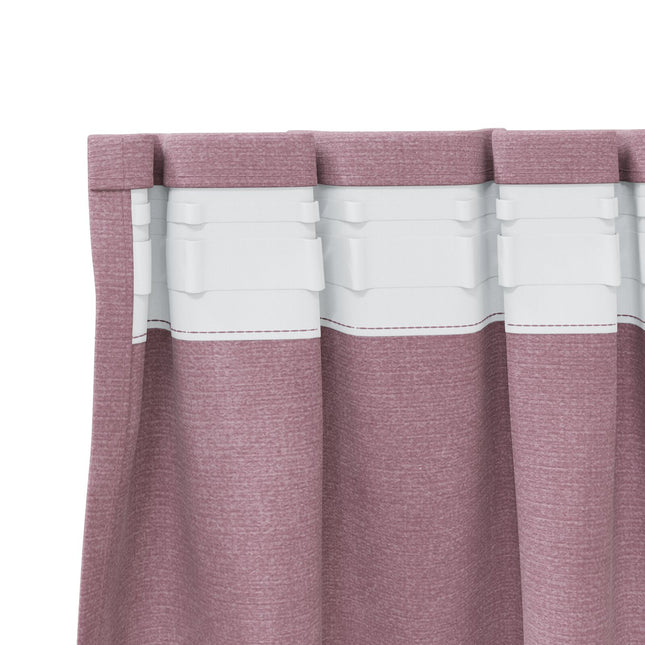 Tende oscuranti vidaXL con nastro superiore 2 pezzi Rosa scuro in velluto