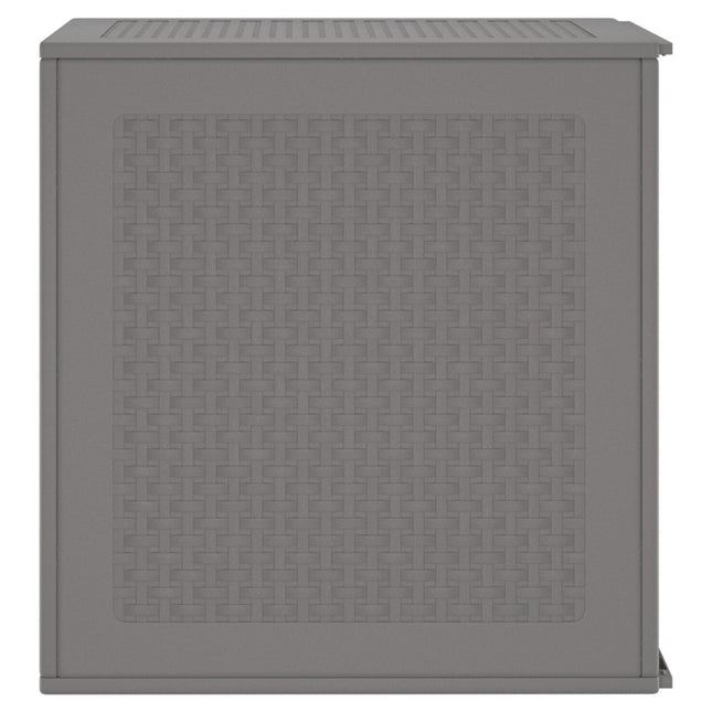 Scatola di Stoccaggio da Giardino Grigio Chiaro 55x53x57 cm PP