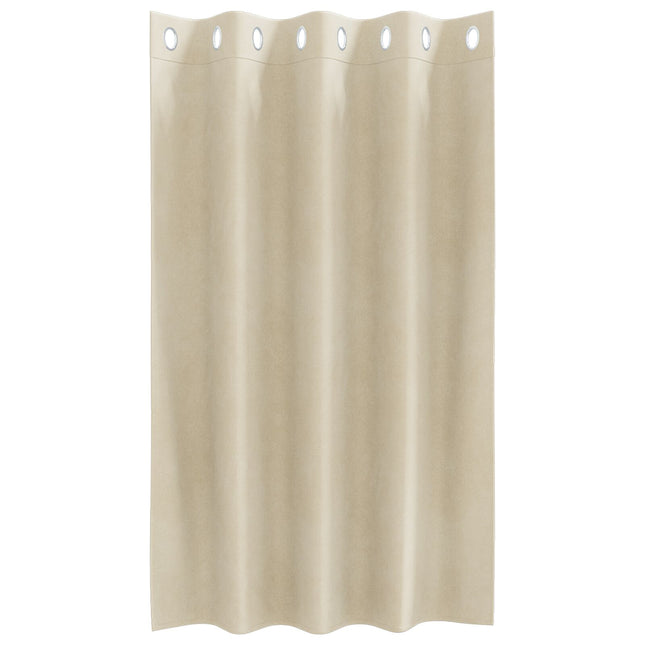 Tende oscuranti vidaXL con occhielli 2 pezzi in velluto crema
