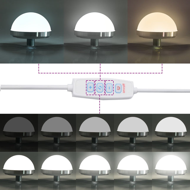 Set di Toeletta a 2 Pezzi con LED in Legno Ingegnerizzato Nero