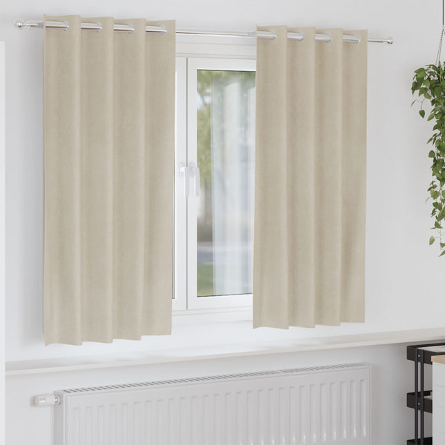 Tende oscuranti vidaXL con occhielli 2 pezzi velluto crema