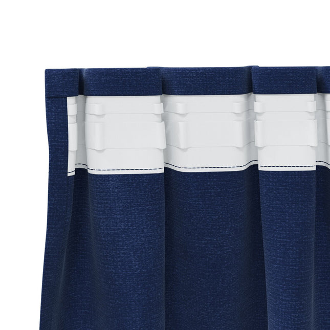 Tende oscuranti vidaXL con nastro superiore 2 pcs Blu scuro in velluto