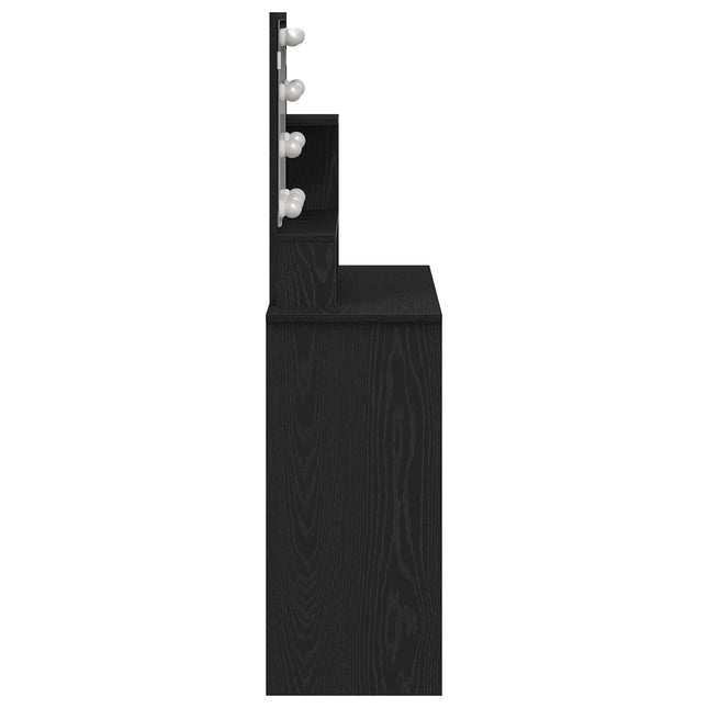 Tolette LED vidaXL in Rovere Nero - 86.5 x 35 x 136 cm
