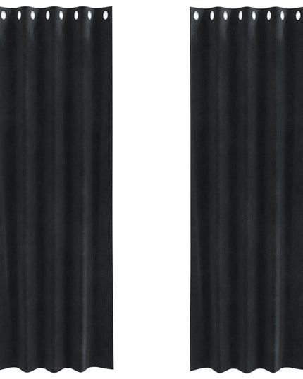 Tende oscuranti vidaXL con occhielli 2 pcs in velluto nero