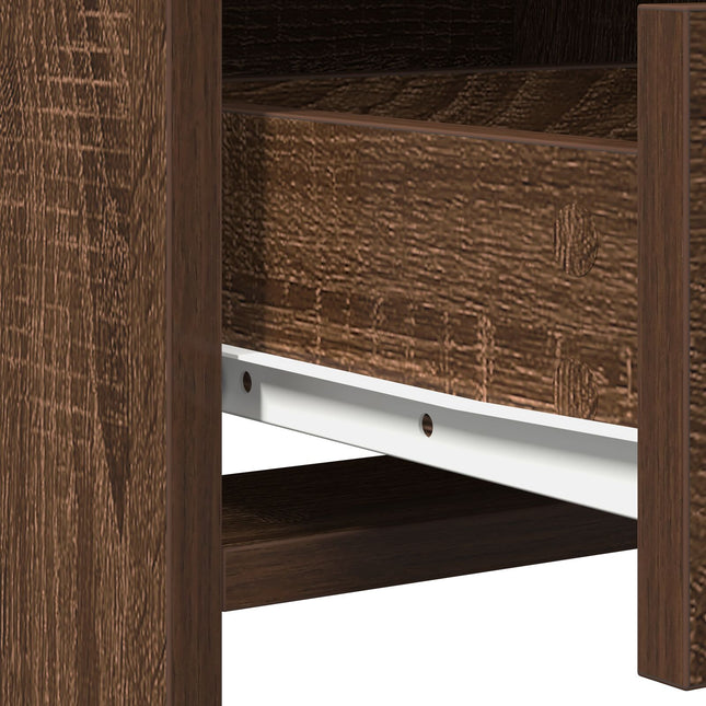 Set di Toeletta a 2 Pezzi con LED in Legno Ingegnerizzato Nero