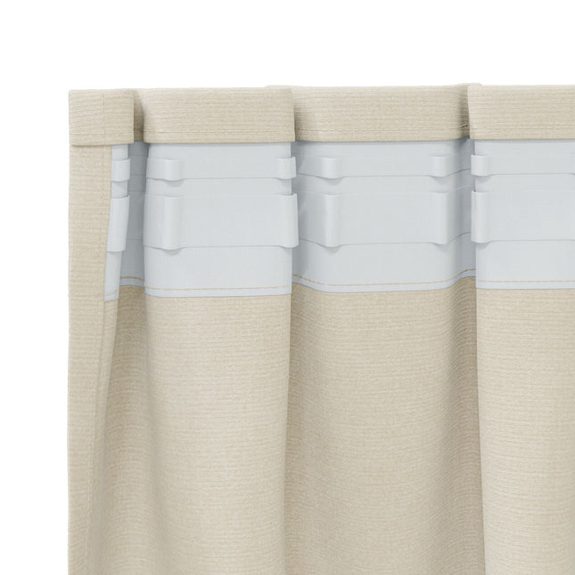 Tenda oscurante vidaXL con nastro superiore 2 pezzi in velluto panna
