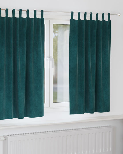 Tende Blackout vidaXL con anelli di sospensione 2 pezzi Verde scuro in velluto