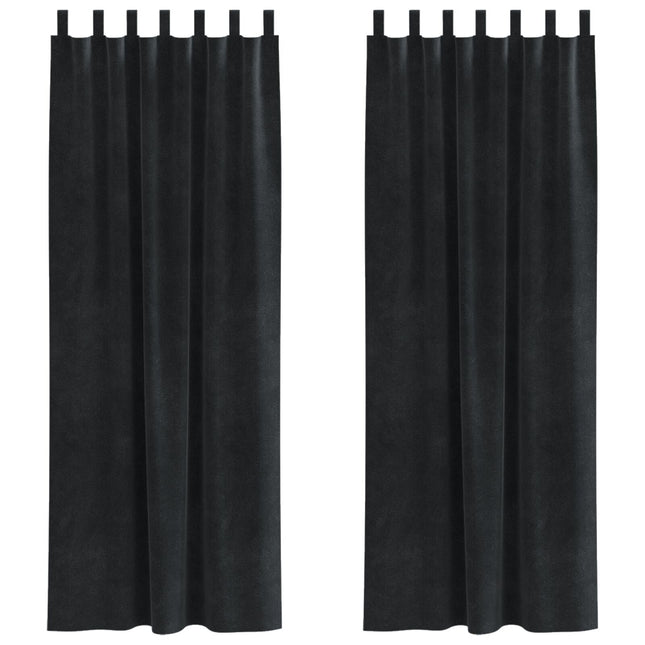 Tende oscuranti vidaXL con anelli di sospensione 2 pz in velluto nero