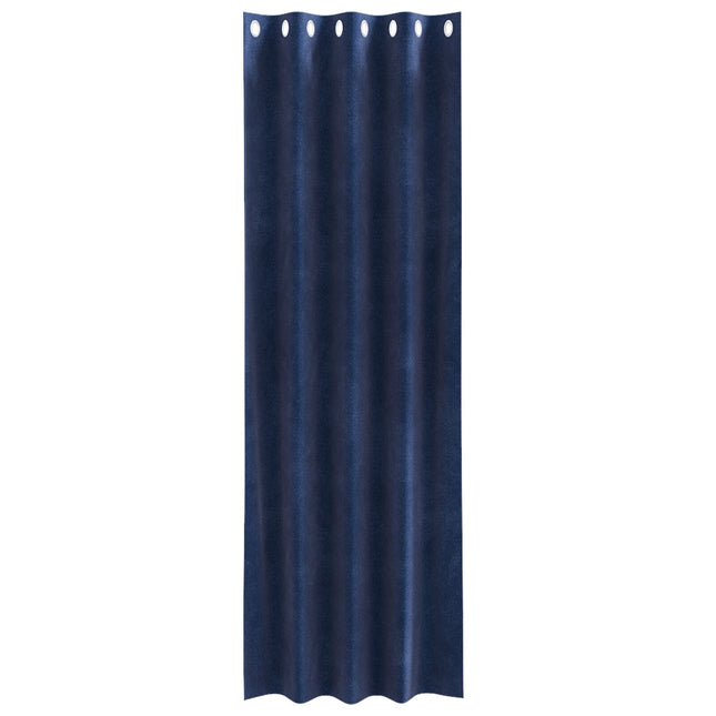 Tende oscuranti vidaXL con occhielli 2 pezzi in velluto blu scuro